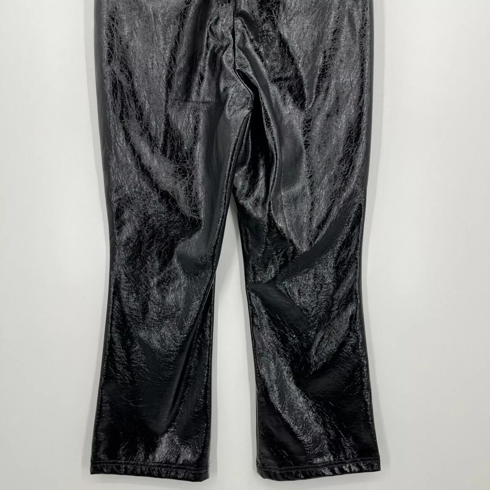 Seven 7 For All Mankind Faux Leather Pants Women's Size S Black Straight Leg NWT - Picture 8 of 11